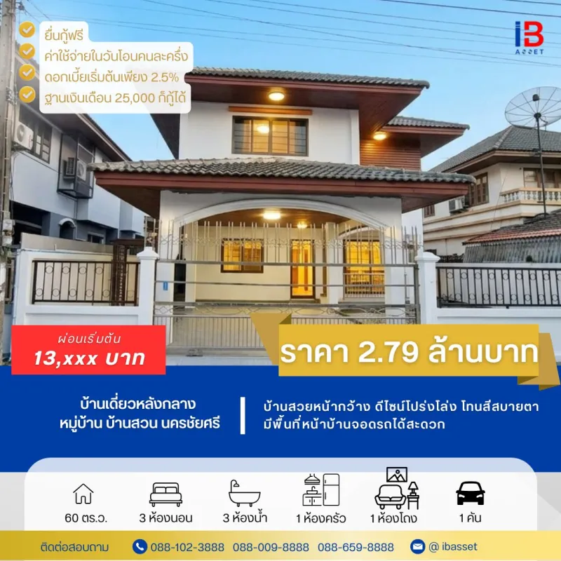 🏡 ขายบ้านเดี่ยว 2 ชั้น ม.บ้านสวน นครชัยศรี ทำเลดี บรรยากาศสงบ 🌿 บ้านสวยพร้อมพื้นที่ใช้สอยกว้าง เหมาะสำหรับครอบครัว 🌸