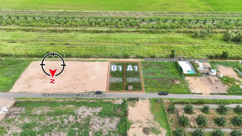 รูปที่2 ต้องการขายที่ดินเปล่า บึงชำอ้อ หนองเสือ ราคา 390,000 บาท