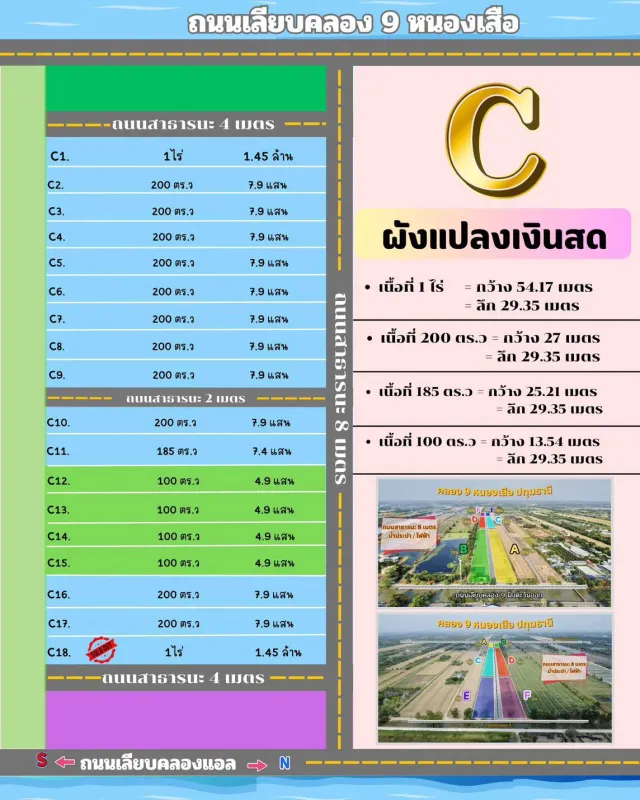 รูปที่5 ต้องการขายที่ดินเปล่า บึงชำอ้อ หนองเสือ ราคา 1,450,000 บาท