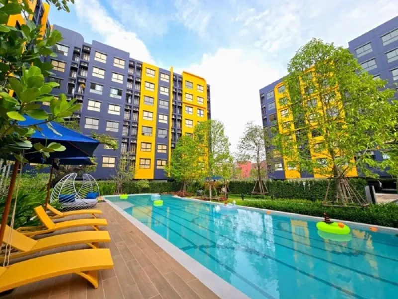 ขายคอนโดใหม่ dcondo Shine Rangsit ใกล้ ม.ธรรมศาสตร์ รังสิต แต่งครบ พร้อมเข้าอยู่ โทร 0654496399