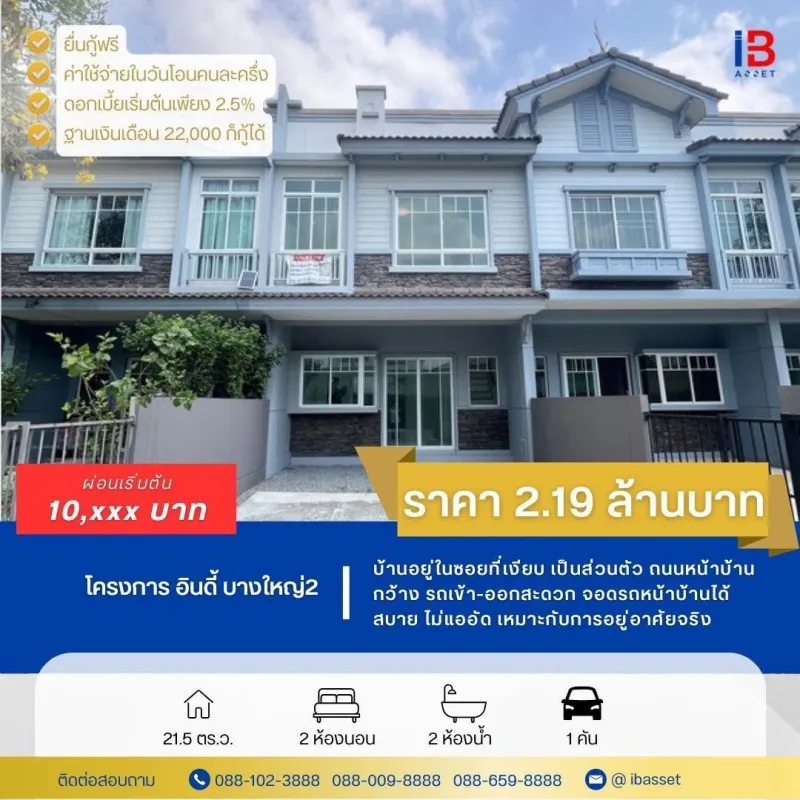 🏡✨ บ้านสวย พร้อมอยู่ ทำเลดี ใกล้เซ็นทรัล เวสต์เกต ในราคาที่คุ้มที่สุด! ✨🏡