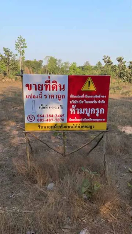 ขายที่ดิน อ.พิบูล จ.อุบลฯ เนื้อที่ 5 ไร่กว่า เหมาะกับการทำไร่ทำสวน
