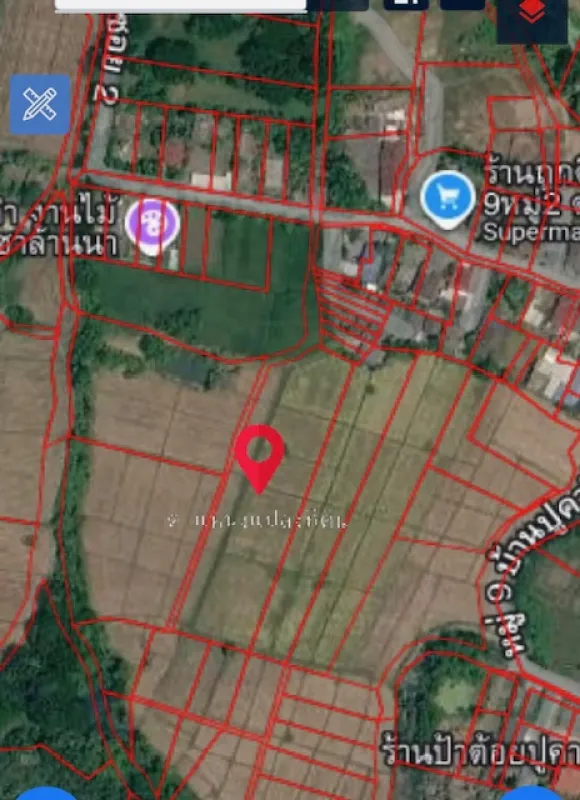 ขายที่ดิน อยู่ย่านชุมชน ติดถนนวงแหวนรอบ 4 เส้นสันกำแพง