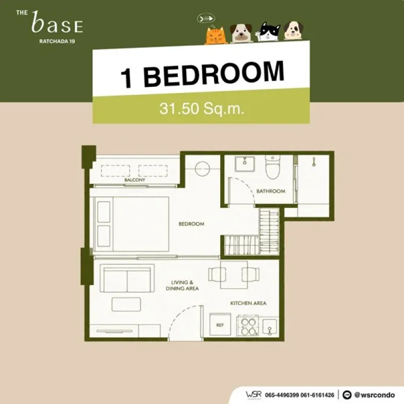 รูปที่8 ต้องการขายคอนโดมิเนียม ดินแดง เขตดินแดง ราคา 2,490,000 บาท