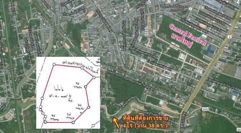รูปที่2 ต้องการขายที่ดินเปล่า คอหงส์ หาดใหญ่ ราคา 42,000,000 บาท