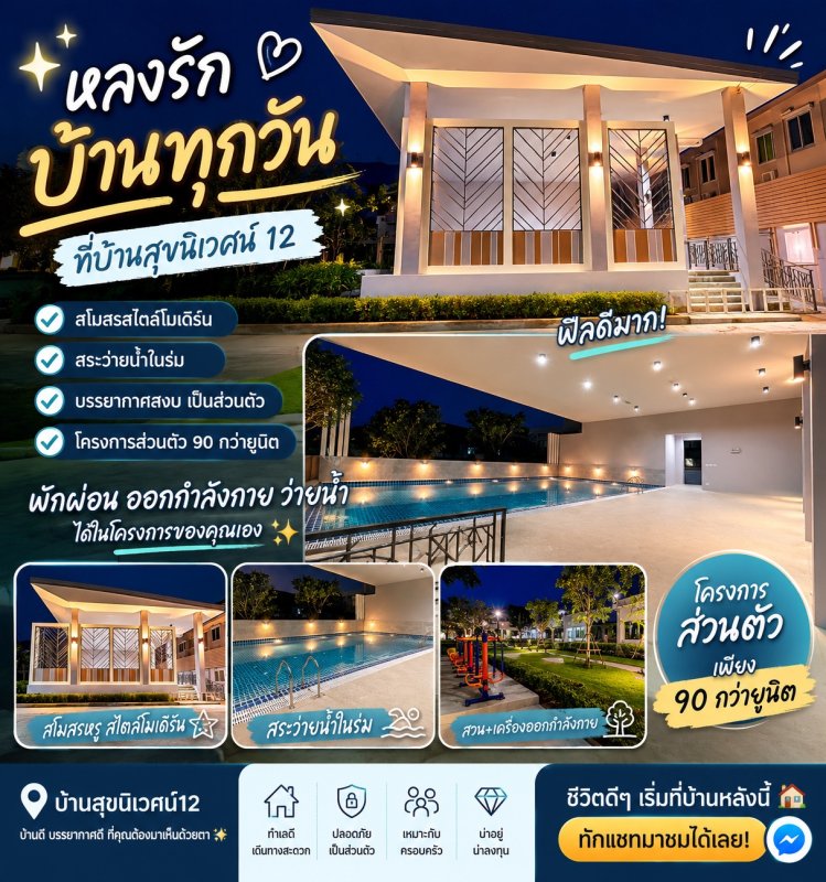 ทาวน์โฮม2ชั้น โครงการบ้านสุขนิเวศน์12 ประชาอุทิศ33แยก10-สุขสวัสดิ์64