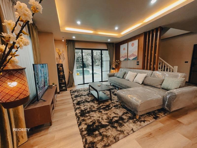 รูปที่5 ให้เช่าบ้านพร้อมที่ดิน หนองจ๊อม สันทราย ราคา 64,000 บาท