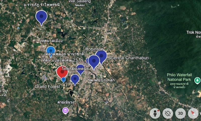 รูปที่3 ต้องการขายที่ดินเปล่า ท่าช้าง เมืองจันทบุรี ราคา 80,689,875 บาท