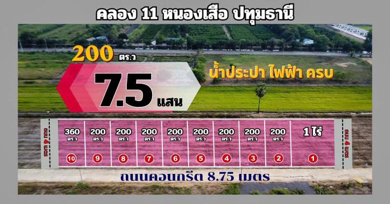 รูปที่4 ต้องการขายที่ดินเปล่า บึงชำอ้อ หนองเสือ ราคา 750,000 บาท