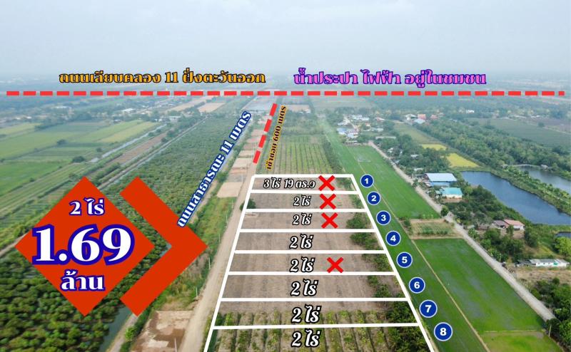 รูปที่2 ต้องการขายที่ดินเปล่า บึงบา หนองเสือ ราคา 1,690,000 บาท