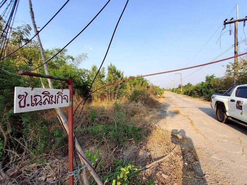 ขายด่วนที่ดิน 100 ตารางวา - ดี ติดถนนคอนกรีต 2 คลอง 12 หนองเสือ ปทุมธานี