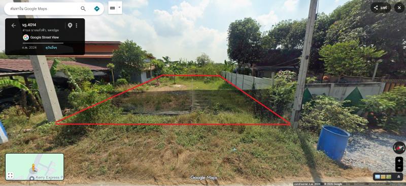 ขายที่ดินเปล่า 72 ตร.ว. บางแก้วฟ้า นครชัยศรี ติดถนน เจ้าของขายเอง