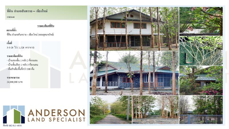 📣 ประกาศขายที่ดินพร้อมบ้านติดแม่น้ำปิง อ.สันทราย จ.เชียงใหม่ 🌿