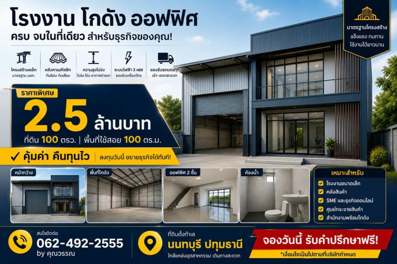 ขายบ้านพร้อมที่ดิน ราคา : 2,500,000