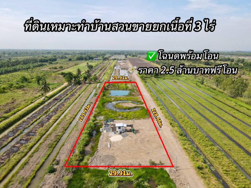 รูปที่6 ต้องการขายที่ดินเปล่า บึงชำอ้อ หนองเสือ ราคา 2,500,000 บาท