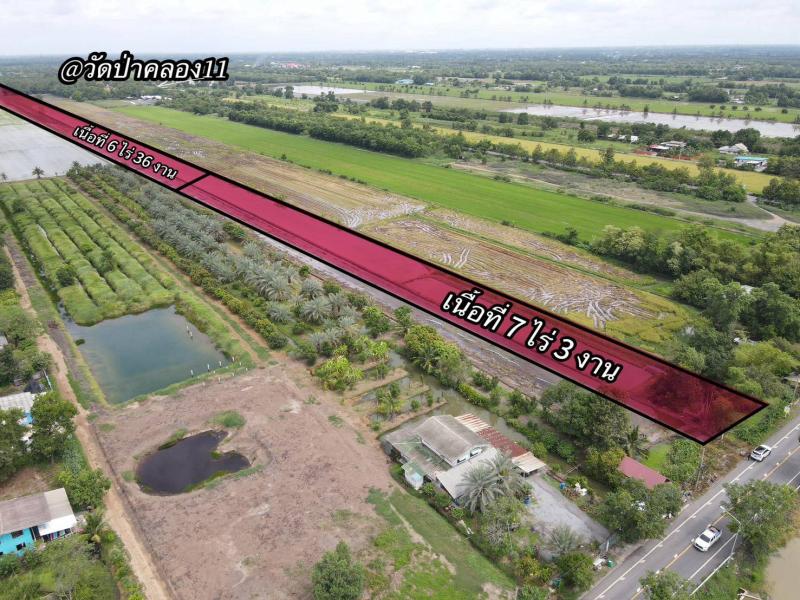 ️ที่ดินสวยเชิงเกษตรและบ้านสวน คลอง 11 อ.หนองเสือ จ.ปทุมธานี เหมาะทำบ้านสวน ที่จอดรถ แปลงเกษตร เกร็งกำไรยะยาว   แบ่งแปลงละ 6 ไร่ขึ้นไป ไร่ละ 580,000 บาท ล็อก 1 ราคา 4,495,000 บาท